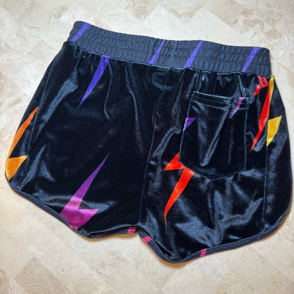 Aviator Nation Bolt Velvet Repeat Shorts in Black XS - Picture 7 of 8